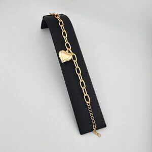 Luxe Love – Dainty 18K Gold Filled Heart Bracelet for Her